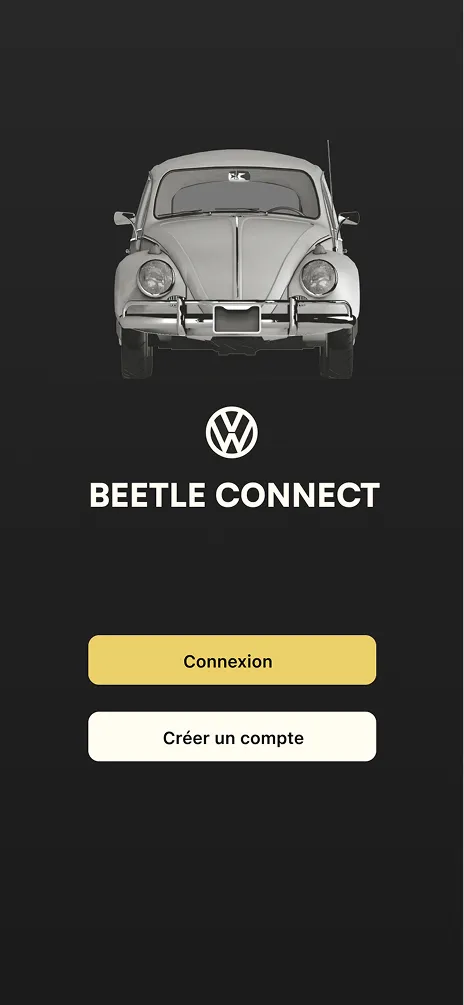 L'écran de connexion.